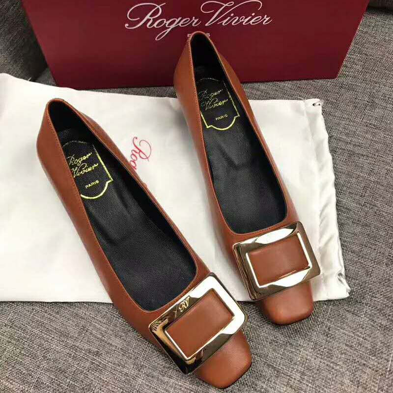 Roger Vivier Women Leather Belle Vivier Pumps 45mm Heel-Brown - image 4