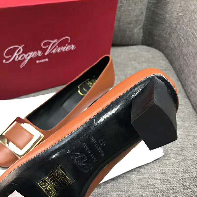 Roger Vivier Women Leather Belle Vivier Pumps 45mm Heel-Brown - image 7