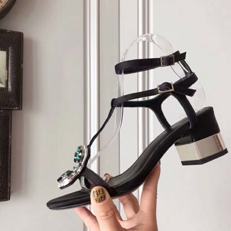 Roger Vivier Women Podium Crown Jewels Sandals 5cm Heel-Black - image 5