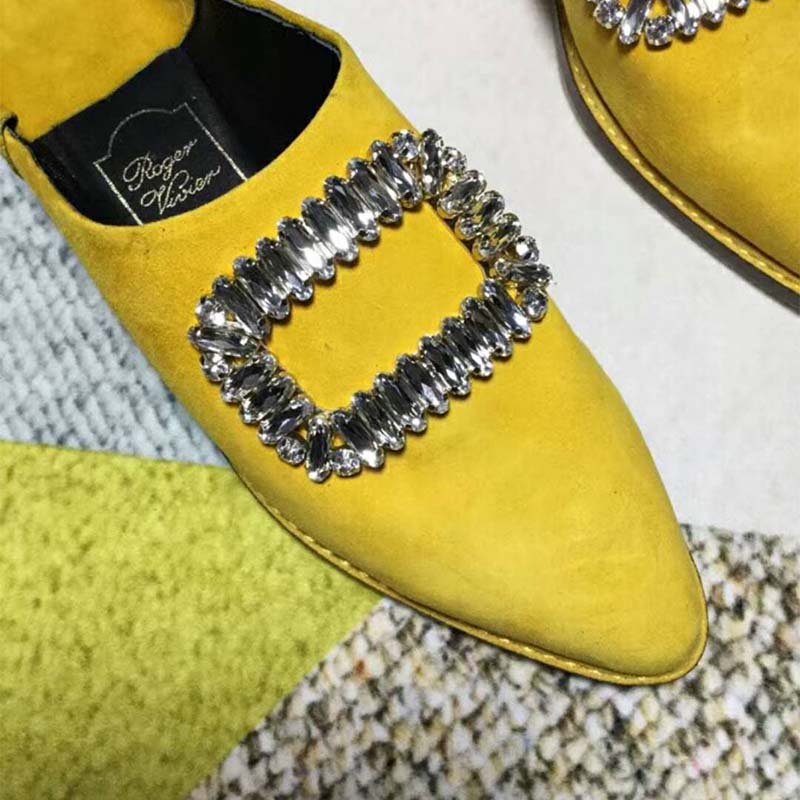 Roger Vivier Women Shoes Bab’ Viv’ Strass Buckle-Yellow - image 5