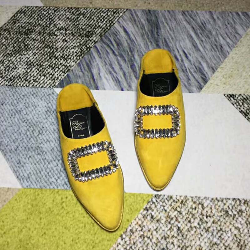 Roger Vivier Women Shoes Bab’ Viv’ Strass Buckle-Yellow - image 4