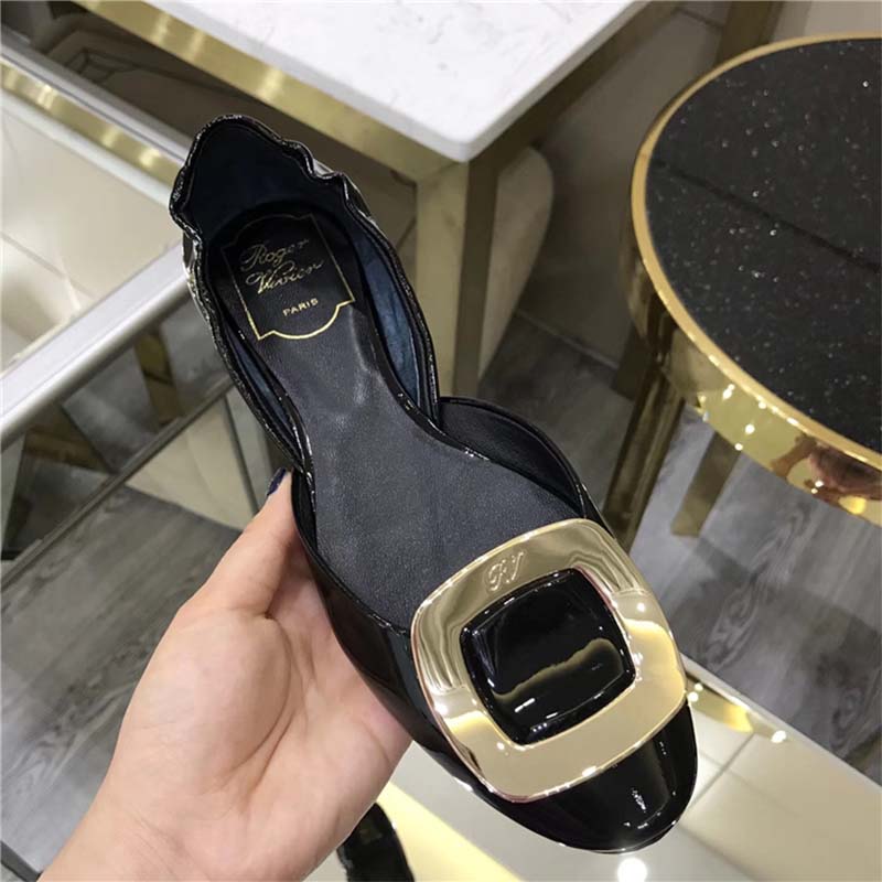 Roger Vivier Women Shoes Chips Ballerinas in Patent Leather-Black - image 4