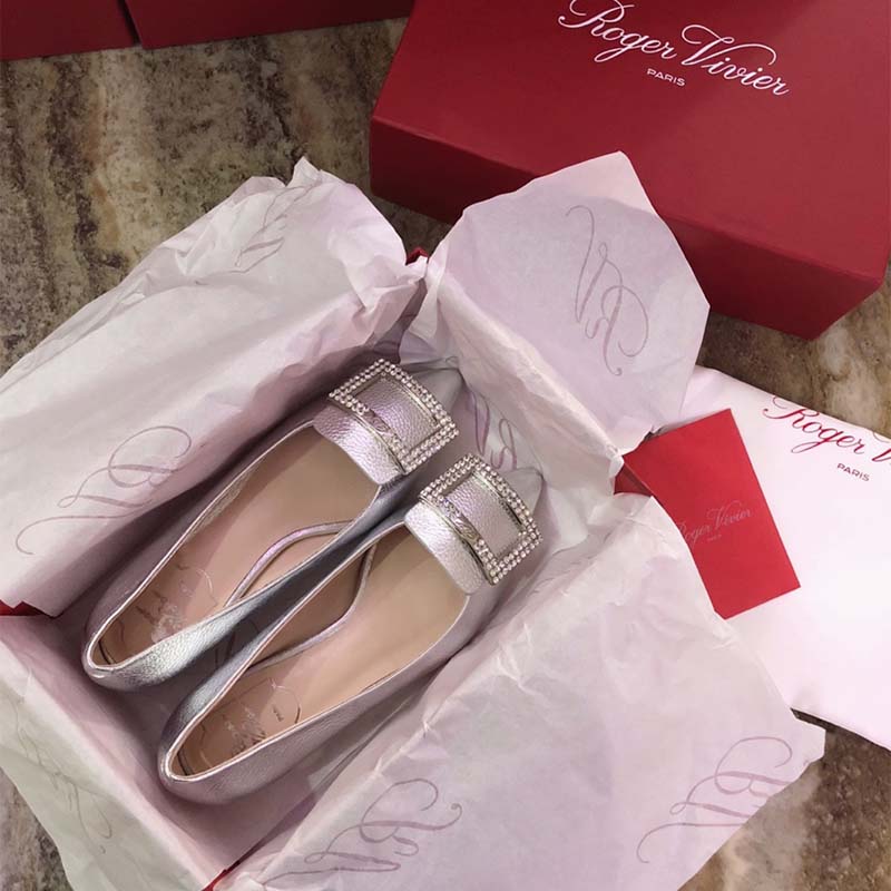 Roger Vivier Women Shoes Gommettine Strass Buckle Ballerinas 25mm Heel - image 5