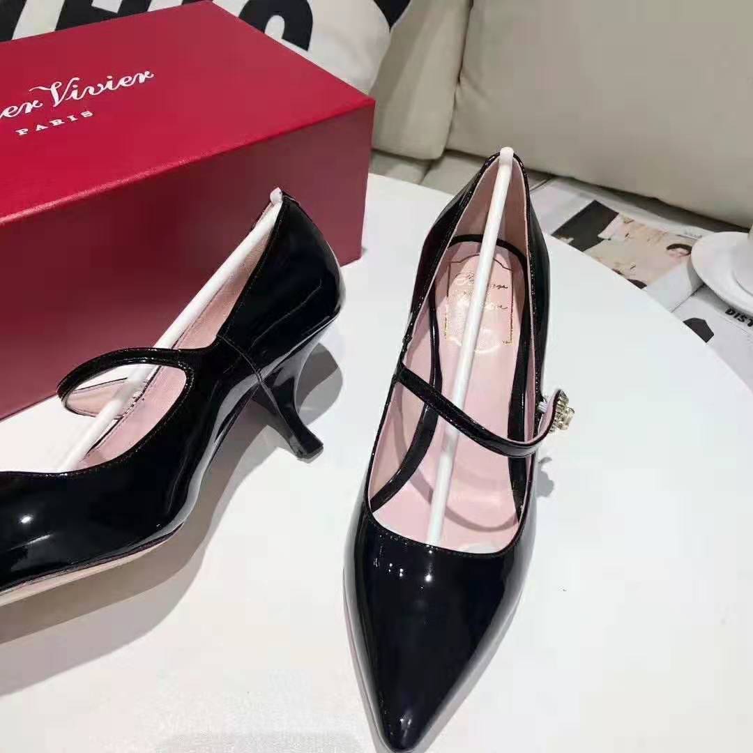 Roger Vivier Women Shoes Jewel Button Ballerinas-Black - image 4