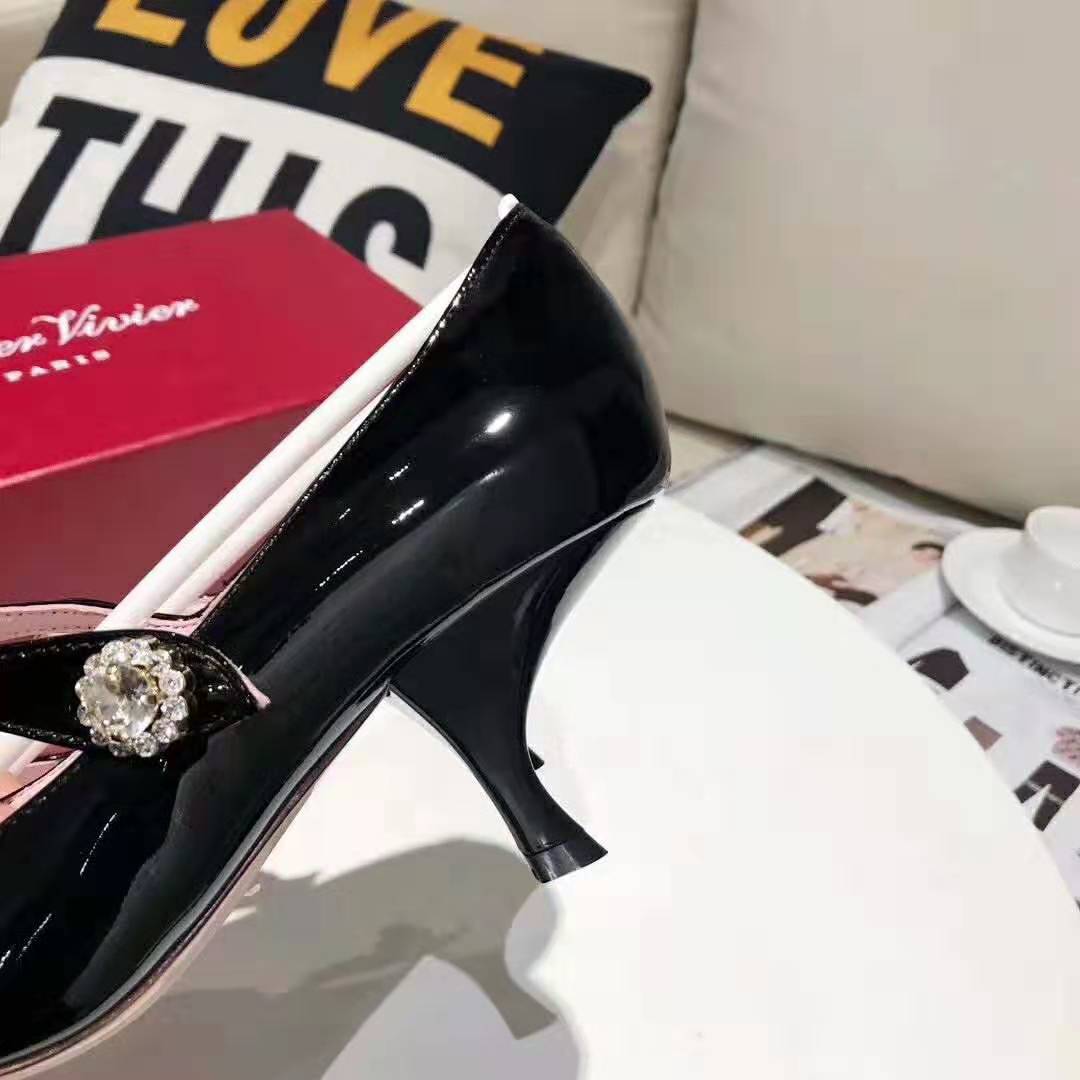 Roger Vivier Women Shoes Jewel Button Ballerinas-Black - image 5