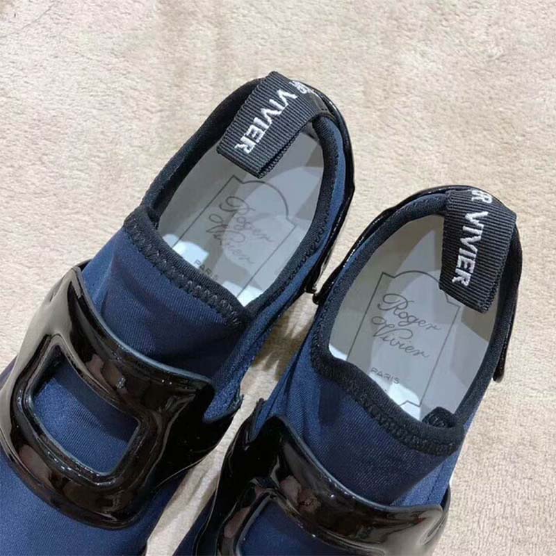 Roger Vivier Women Shoes Sporty Viv’ Leather Buckle-Navy - image 6