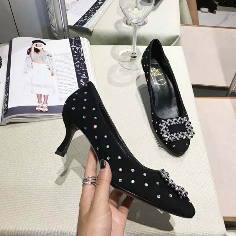 Roger Vivier Women Shoes Vertigo Diadem Dots Pumps 60mm Heel-Black - image 4