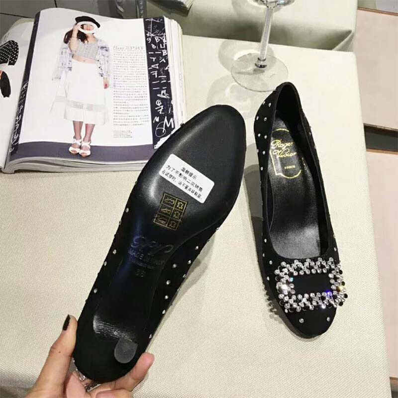 Roger Vivier Women Shoes Vertigo Diadem Dots Pumps 60mm Heel-Black - image 5