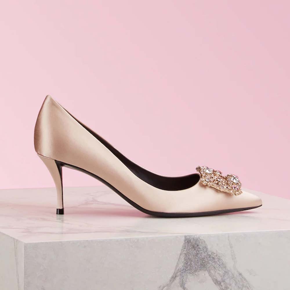 Understanding Roger Vivier Silk Flower Strass Pumps 6.6 cm Heel