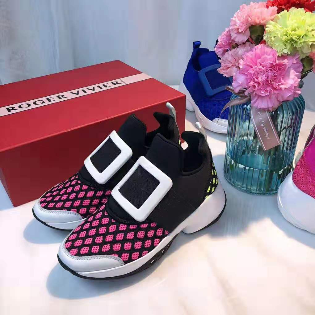 Roger Vivier Women Viv’ Run Sneakers-Pink - image 4