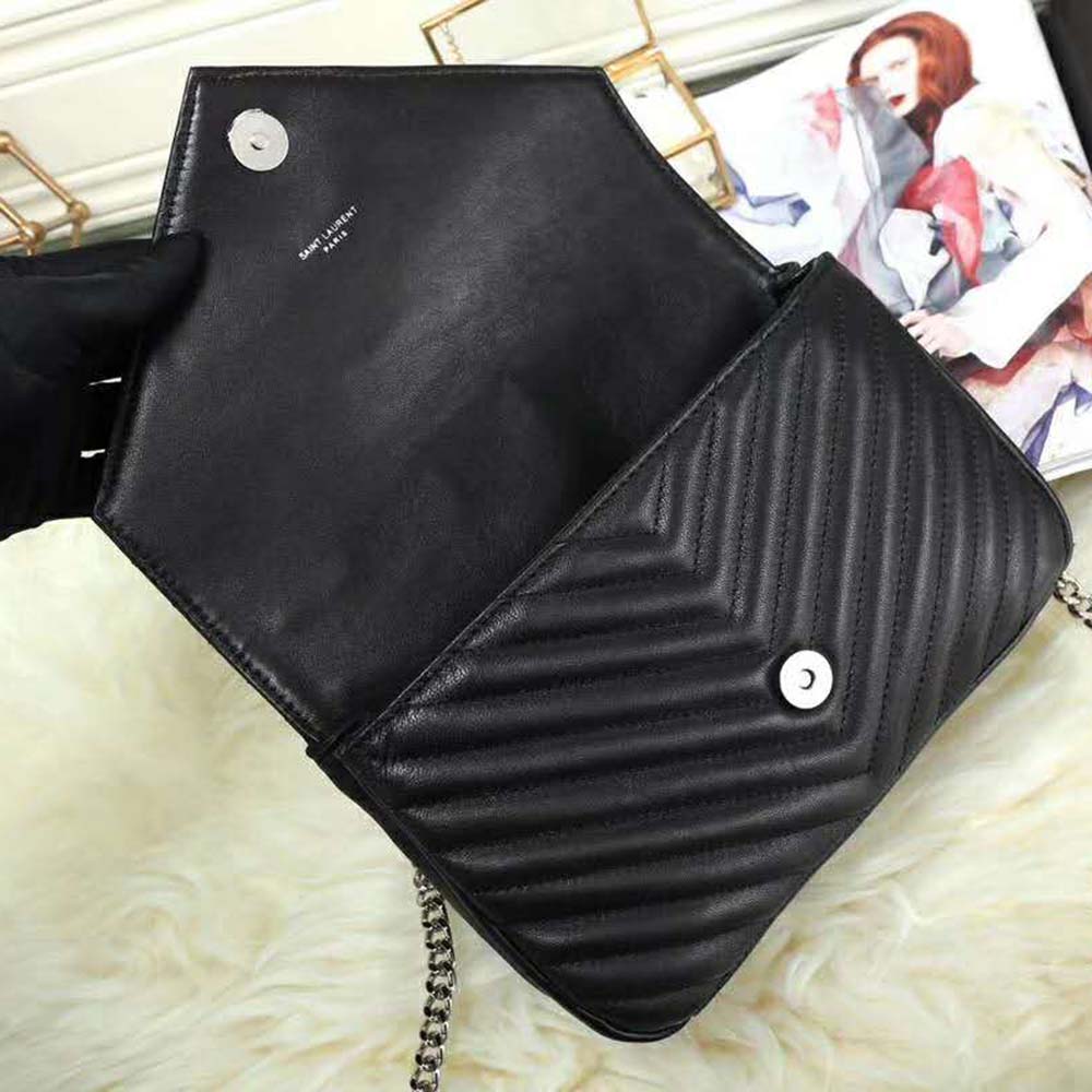 Saint Laurent YSL Classic Large College Bag Matelasse Leather-Black - image 9