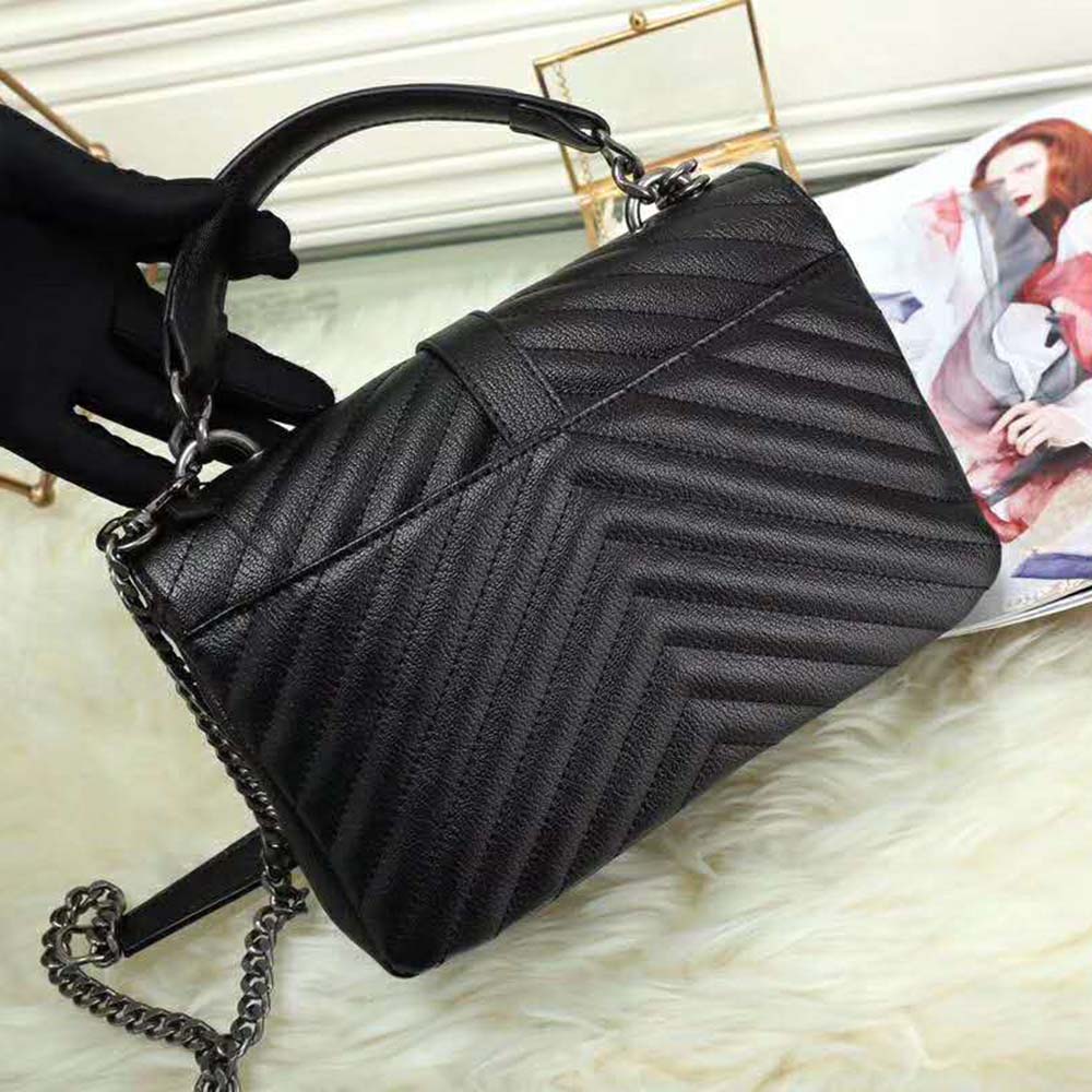 Saint Laurent YSL Classic Large College Bag Matelasse Leather-Black - image 6