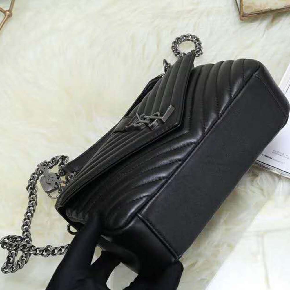 Saint Laurent YSL Classic Large College Bag Matelasse Leather-Black - image 4