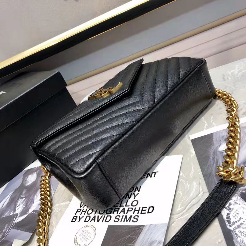 Saint Laurent YSL Classic Medium College Bag Matelasse Leather-Black - image 6