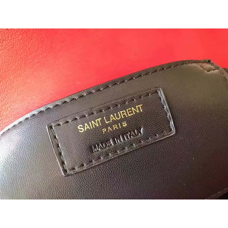 Saint Laurent YSL Classic Medium College Bag Matelasse Leather-Red - image 8