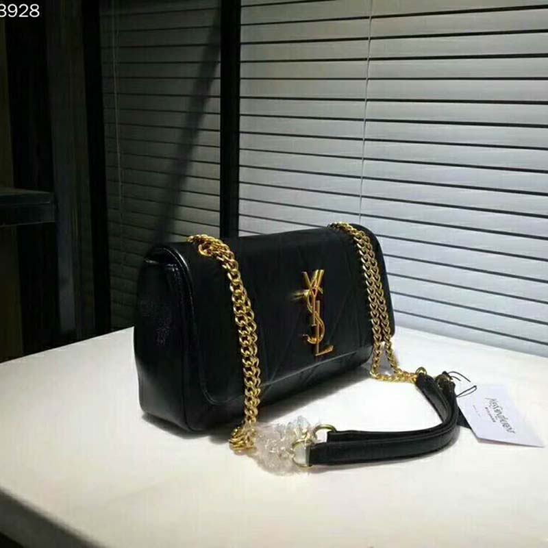 Saint Laurent YSL Medium Jamie Bag in Patchwork Leather-Black - image 4