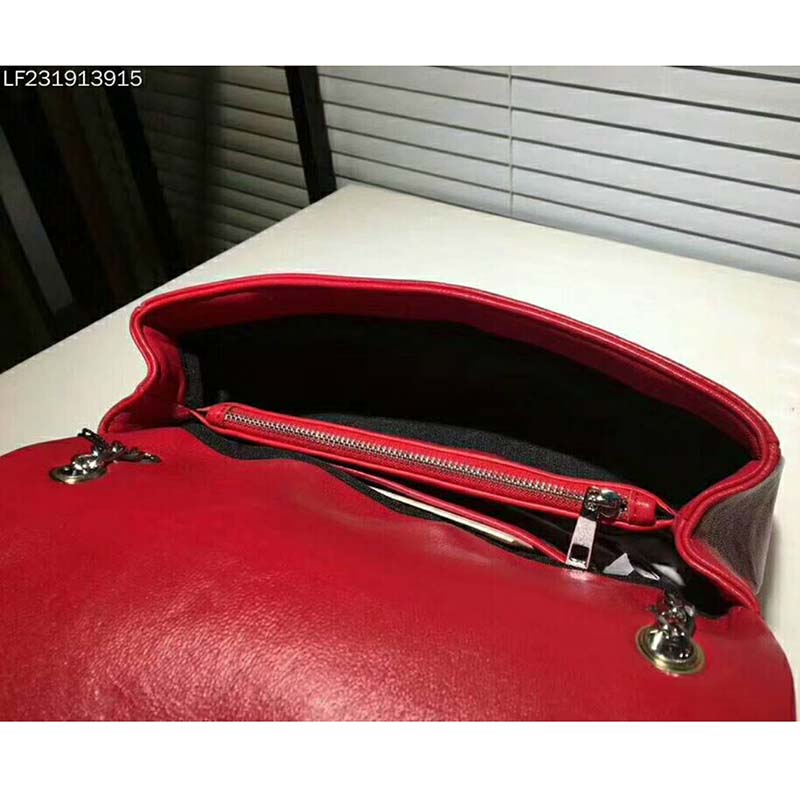 Saint Laurent YSL Medium Jamie Bag in Patchwork Leather-Red - image 8