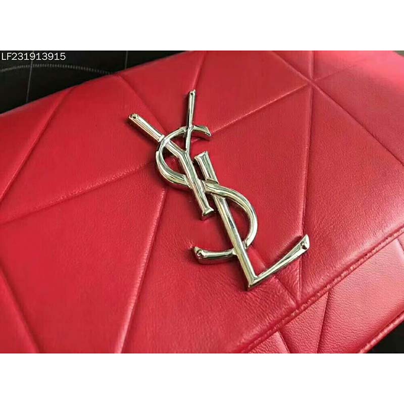 Saint Laurent YSL Medium Jamie Bag in Patchwork Leather-Red - image 7