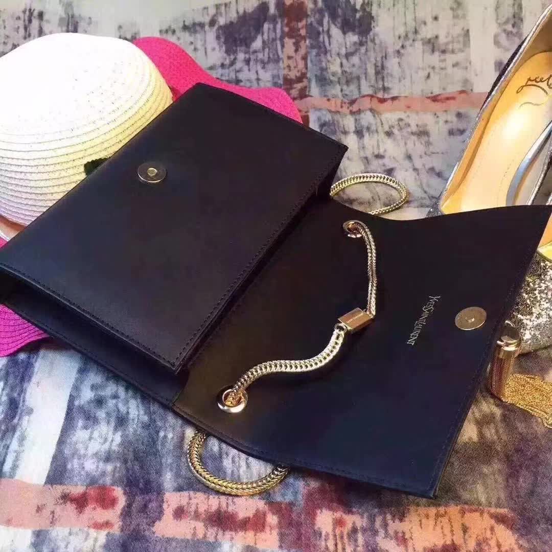 Saint Laurent YSL Medium Kate Tassel Chain Bag Calfskin Leather-Black - image 8