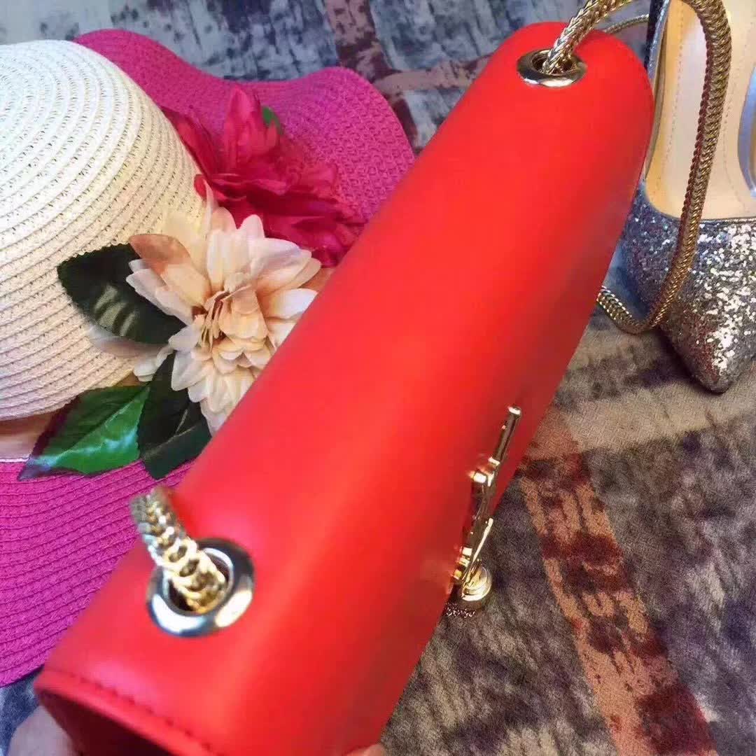 Saint Laurent YSL Medium Kate Tassel Chain Bag Calfskin Leather-Red - image 8