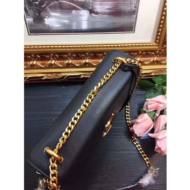 Saint Laurent YSL Medium Sunset Bag in Calfskin Leather-Black - image 7
