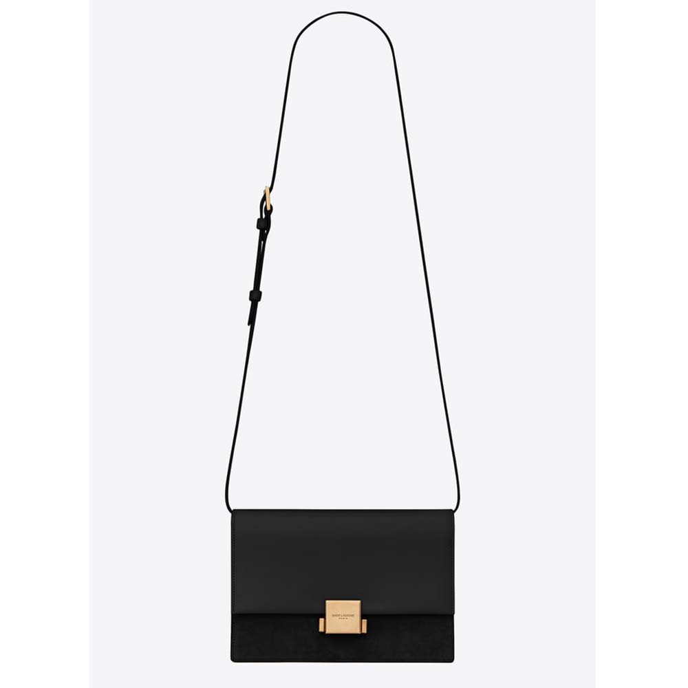 Front view of Saint Laurent YSL Women Bellechasse Saint Laurent Medium Leather Suede bag