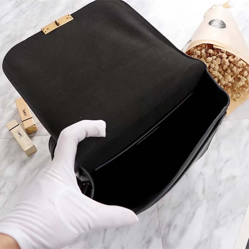 Saint Laurent YSL Women Betty Satchel in Smooth Leather-Black - image 6