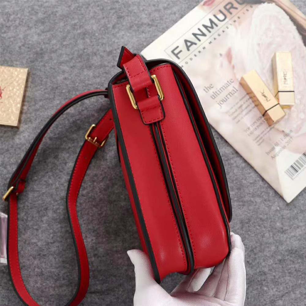 Saint Laurent YSL Women Betty Satchel in Smooth Leather-Red - image 6