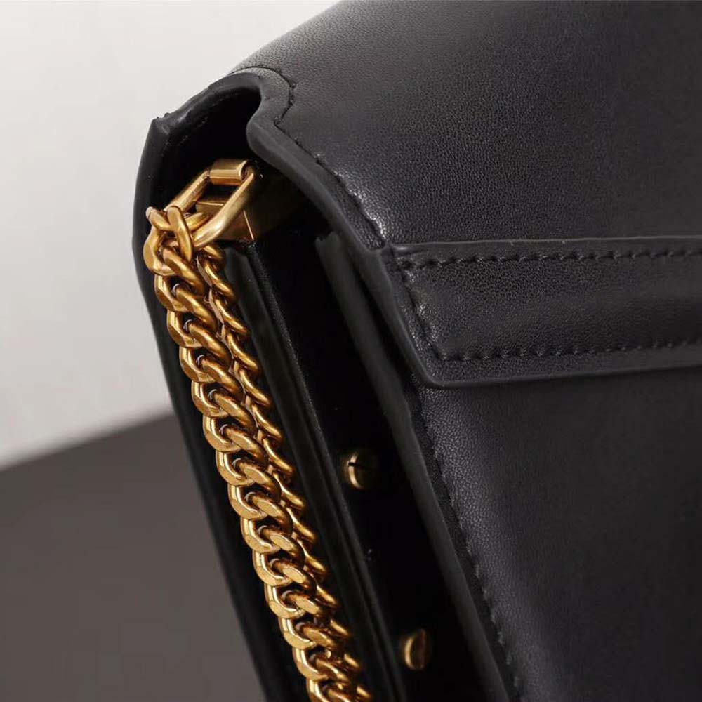 Saint Laurent YSL Women Cassandra Monogram Clasp Bag Smooth-Black - image 8