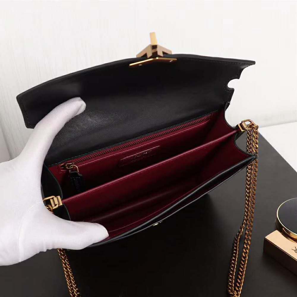 Saint Laurent YSL Women Cassandra Monogram Clasp Bag Smooth-Black - image 6