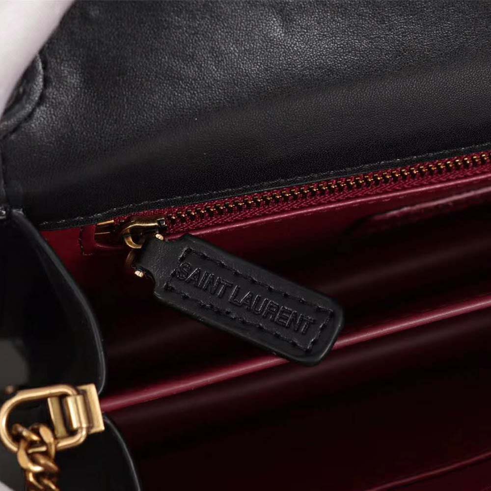 Saint Laurent YSL Women Cassandra Monogram Clasp Bag Smooth-Black - image 9