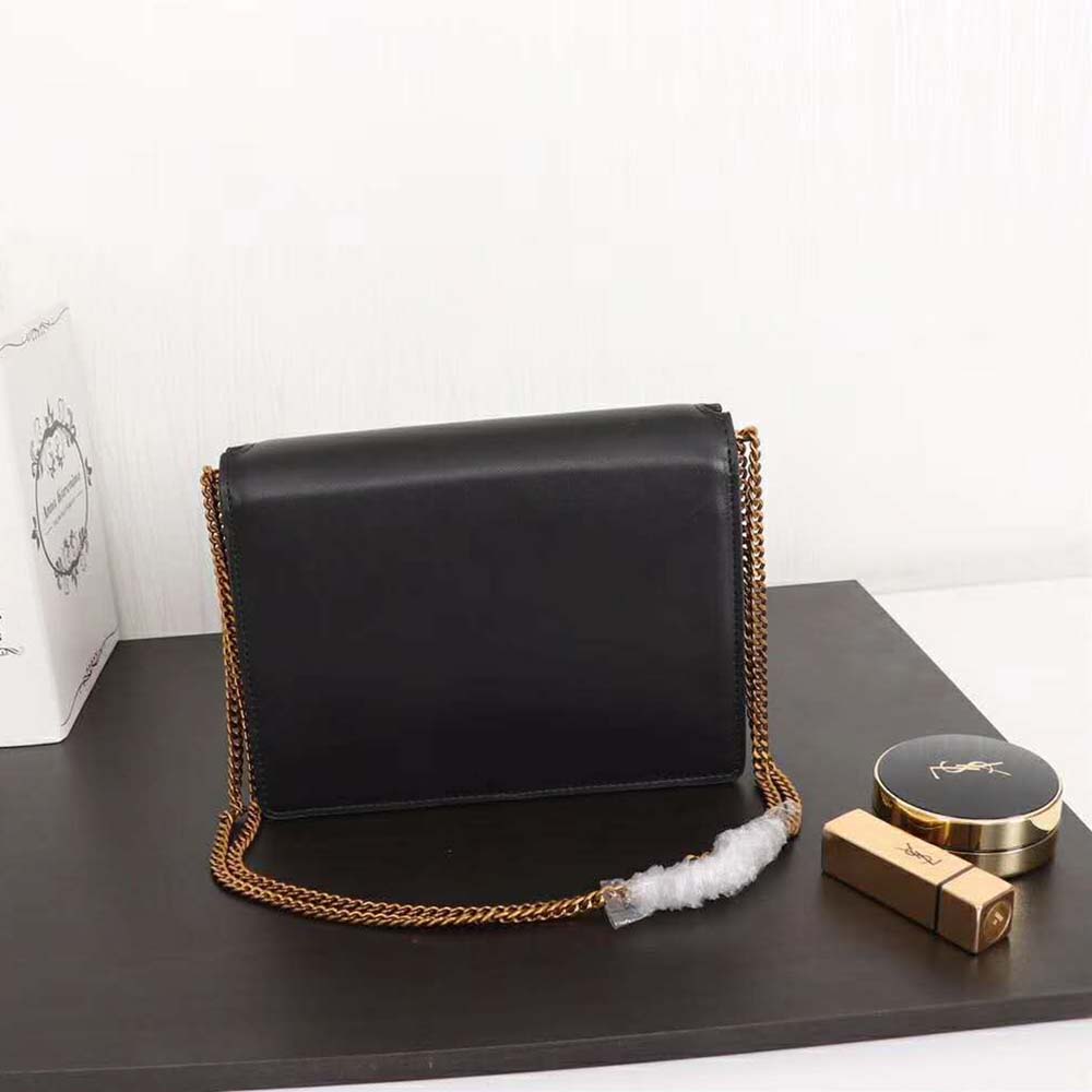 Saint Laurent YSL Women Cassandra Monogram Clasp Bag Smooth-Black - image 4
