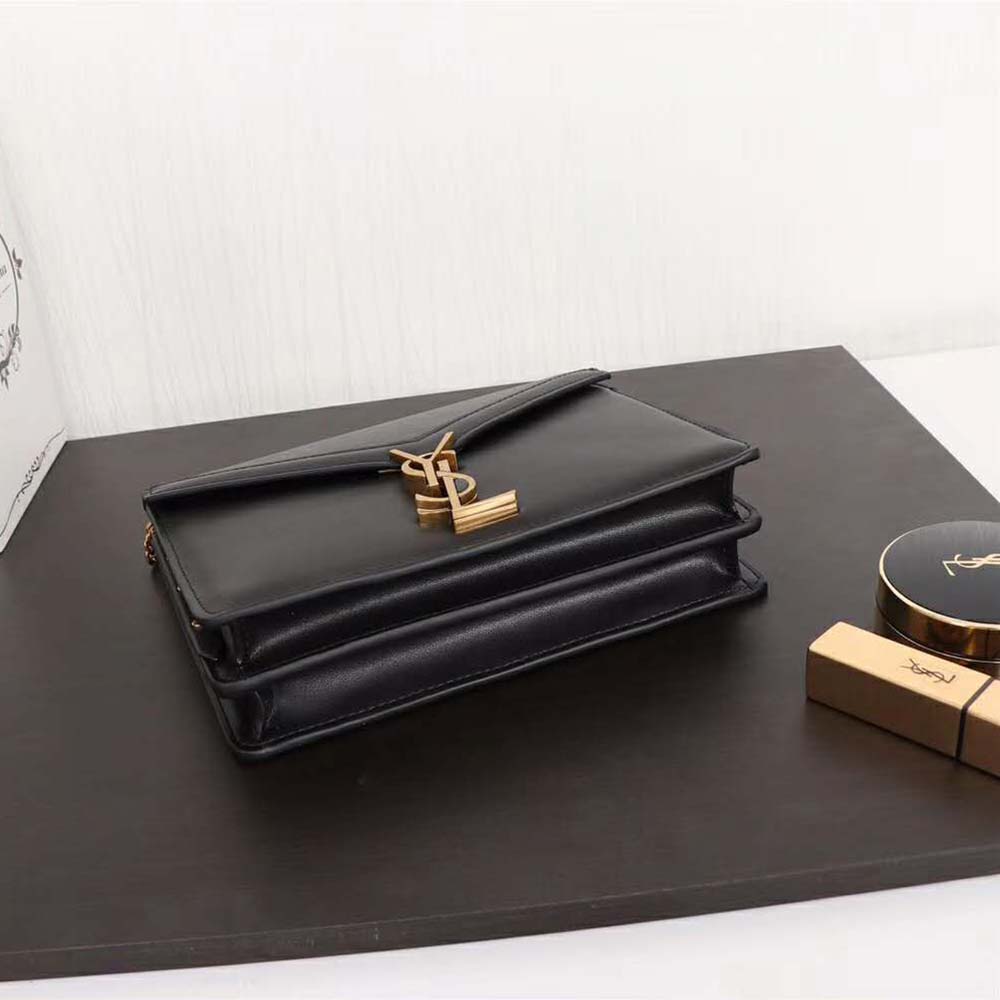 Saint Laurent YSL Women Cassandra Monogram Clasp Bag Smooth-Black - image 5