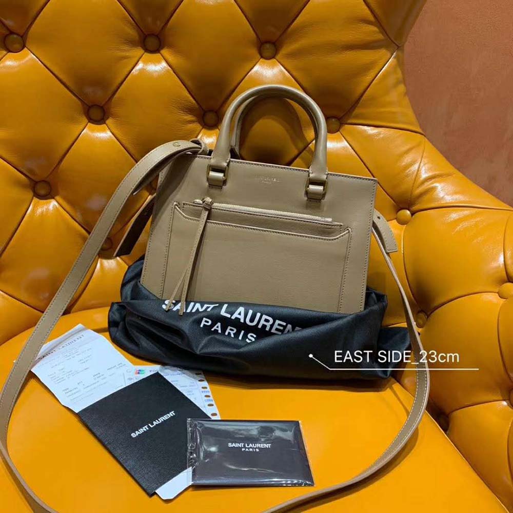 Saint Laurent YSL Women East Side Small Tote Bag Smooth-Sandy - image 4
