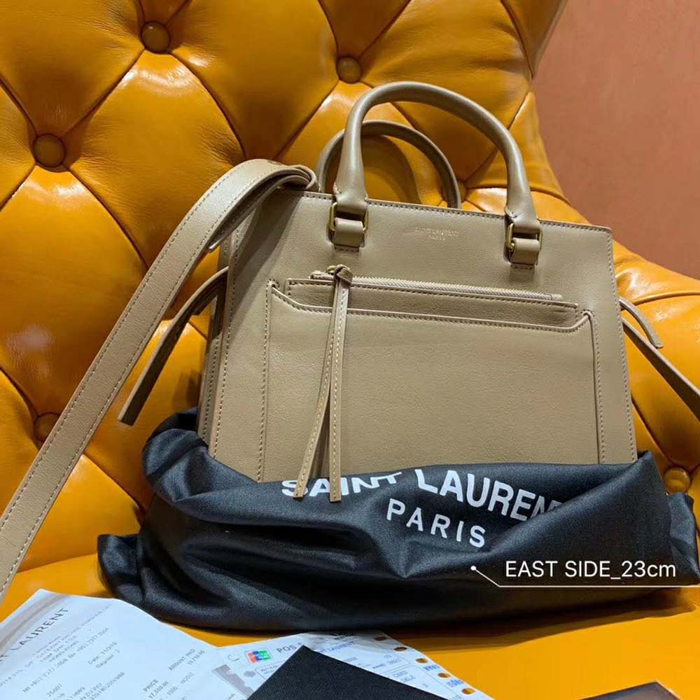 Saint Laurent YSL Women East Side Small Tote Bag Smooth-Sandy - image 5