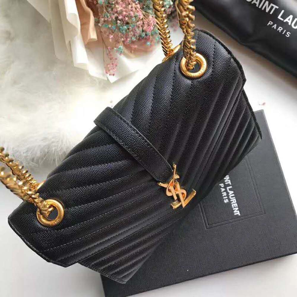 Saint Laurent YSL Women Envelope Large Grain De Poudre Embossed - image 4