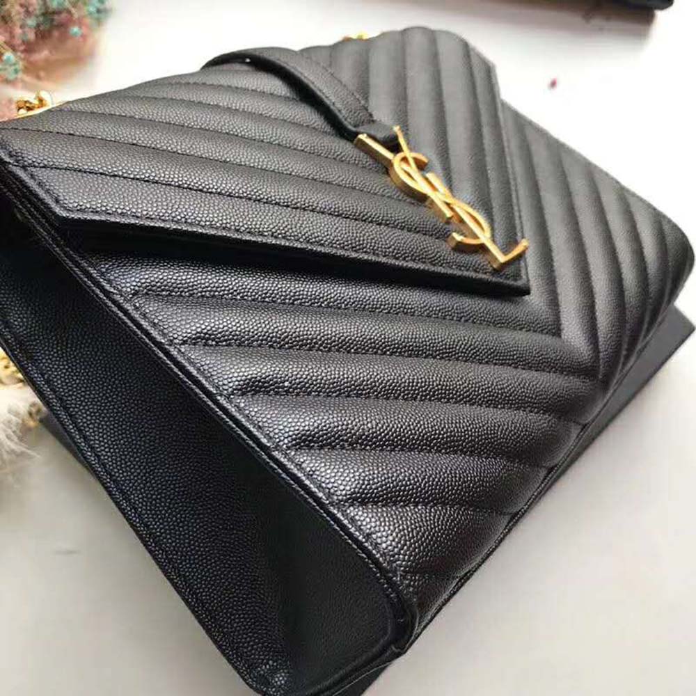 Saint Laurent YSL Women Envelope Large Grain De Poudre Embossed - image 5