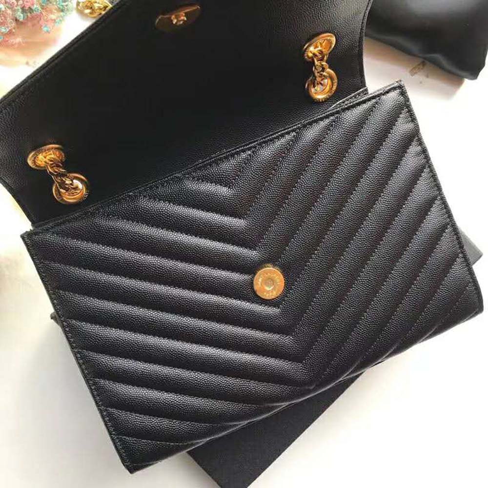Saint Laurent YSL Women Envelope Large Grain De Poudre Embossed - image 7
