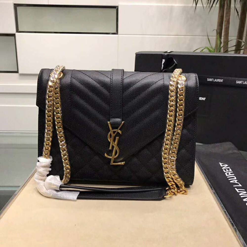 Saint Laurent YSL Women Envelope Medium Bag Grain De Poudre Embossed - image 7