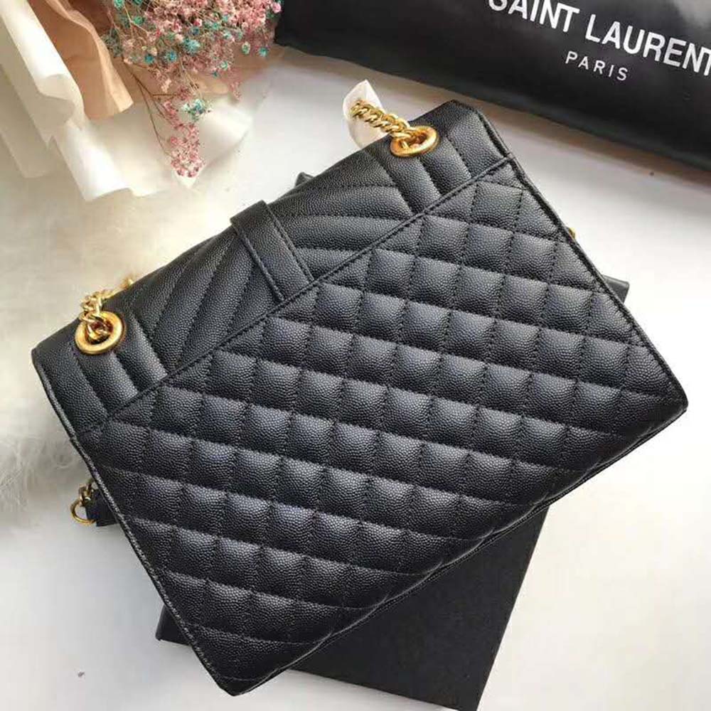 Saint Laurent YSL Women Envelope Small Grain De Poudre Embossed - image 5