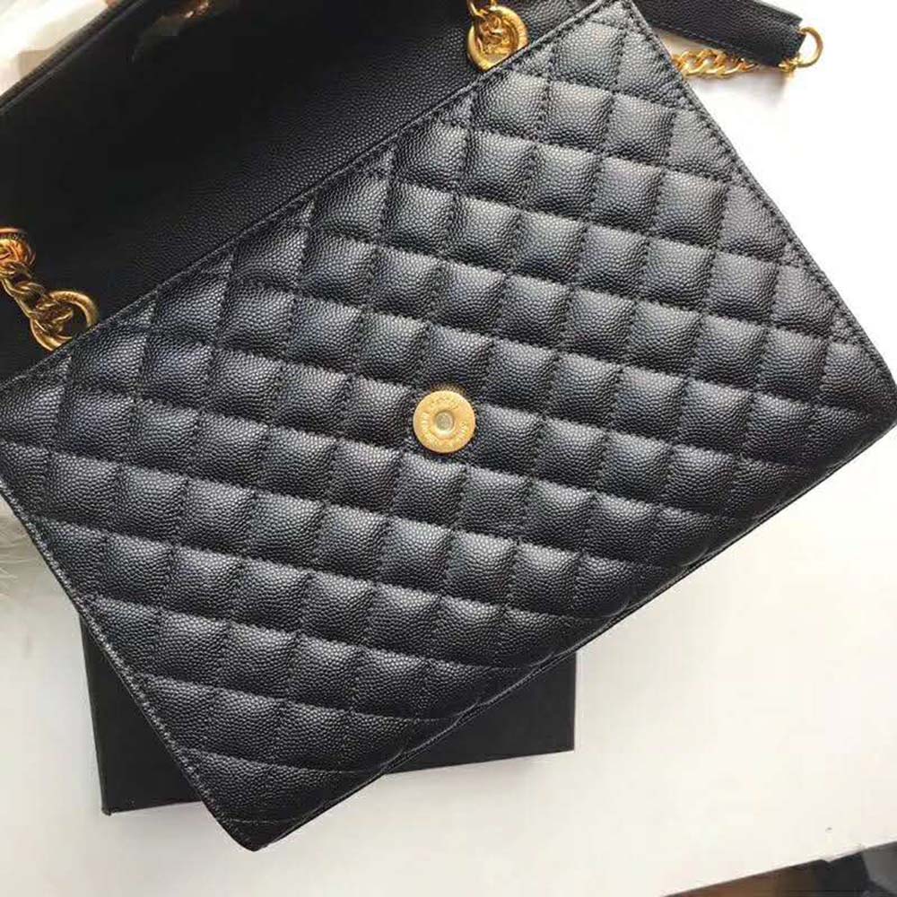 Saint Laurent YSL Women Envelope Small Grain De Poudre Embossed - image 7