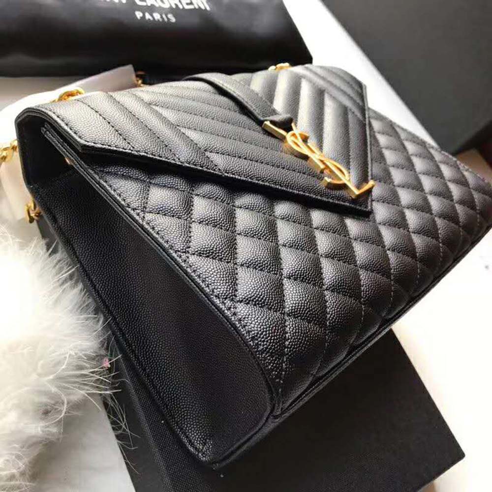 Saint Laurent YSL Women Envelope Small Grain De Poudre Embossed - image 6