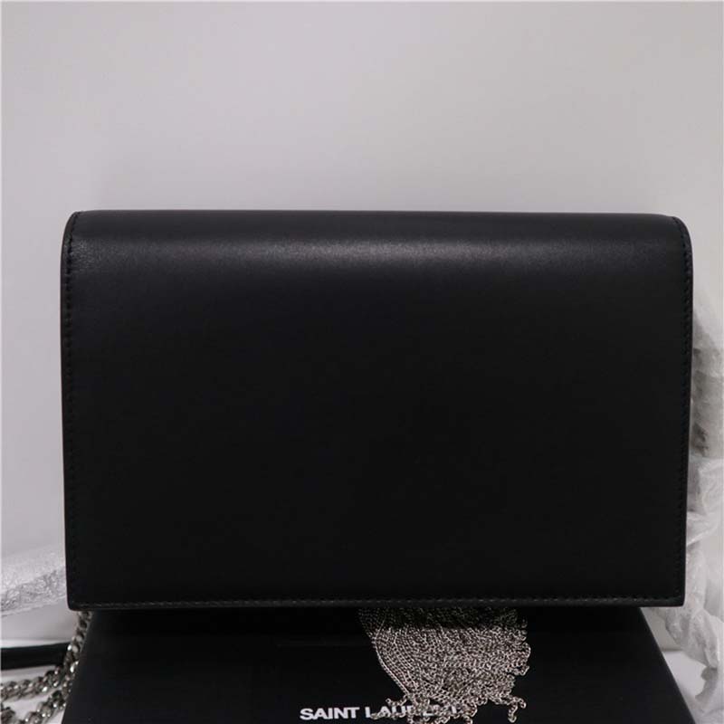 Saint Laurent YSL Women Kate Chain Tassel Bag Black Textured - image 4