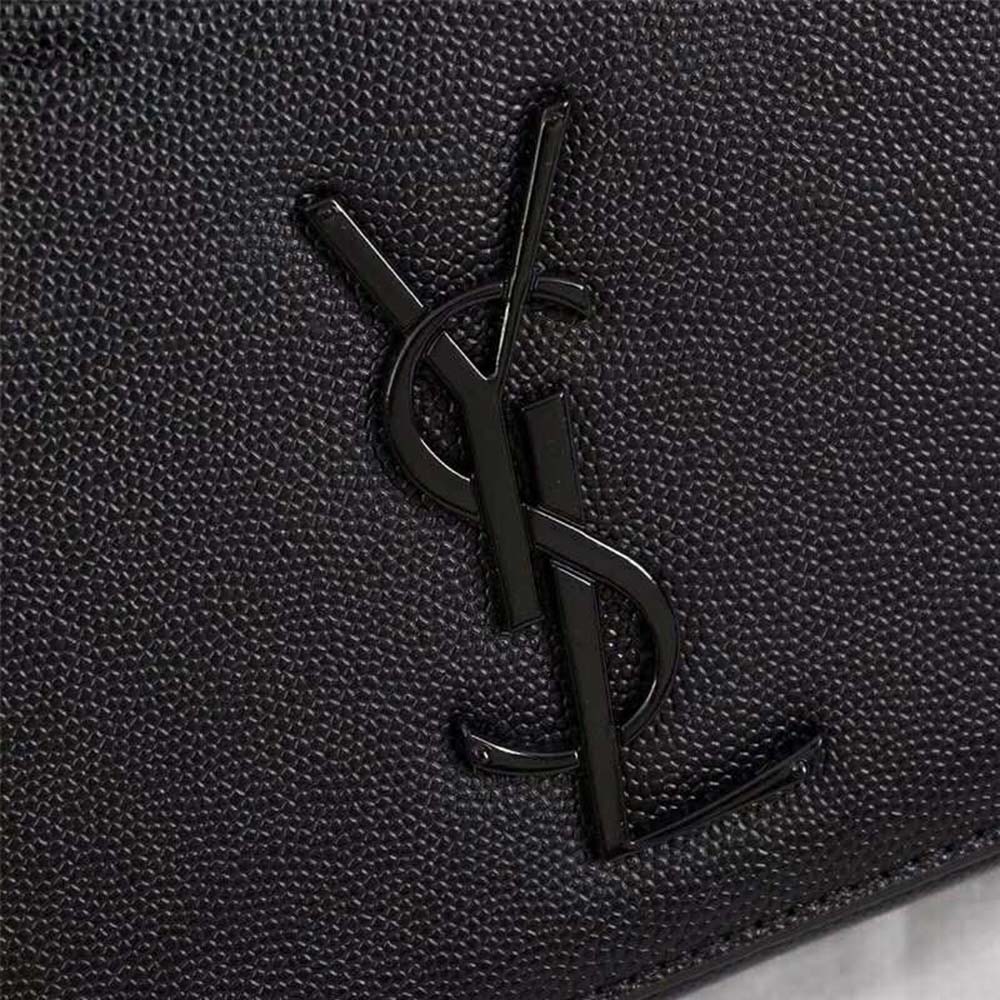 Saint Laurent YSL Women Kate Medium Grain De Poudre Embossed-Black - image 8