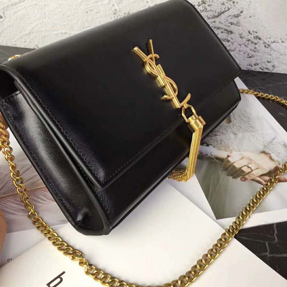Saint Laurent YSL Women Kate Medium Tassel Smooth Leather-Black - image 5