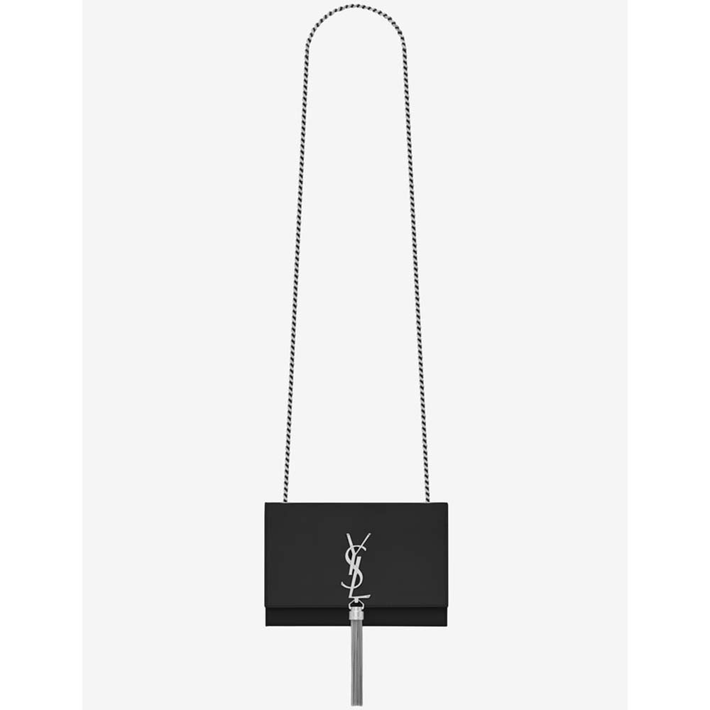 Front view of Saint Laurent YSL Women Kate Small With Tassel smooth leather bag