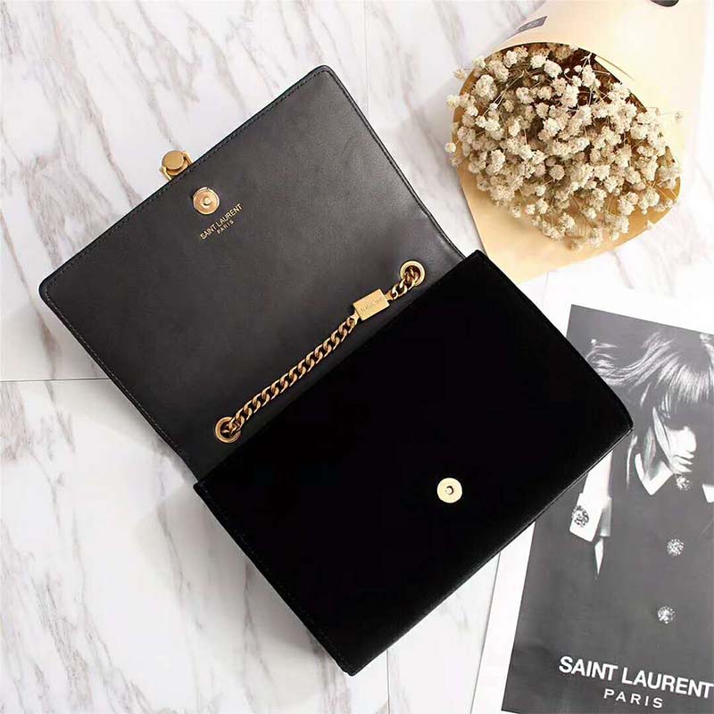 Saint Laurent YSL Women Kate Small with Tassel Velvet-Black - image 5