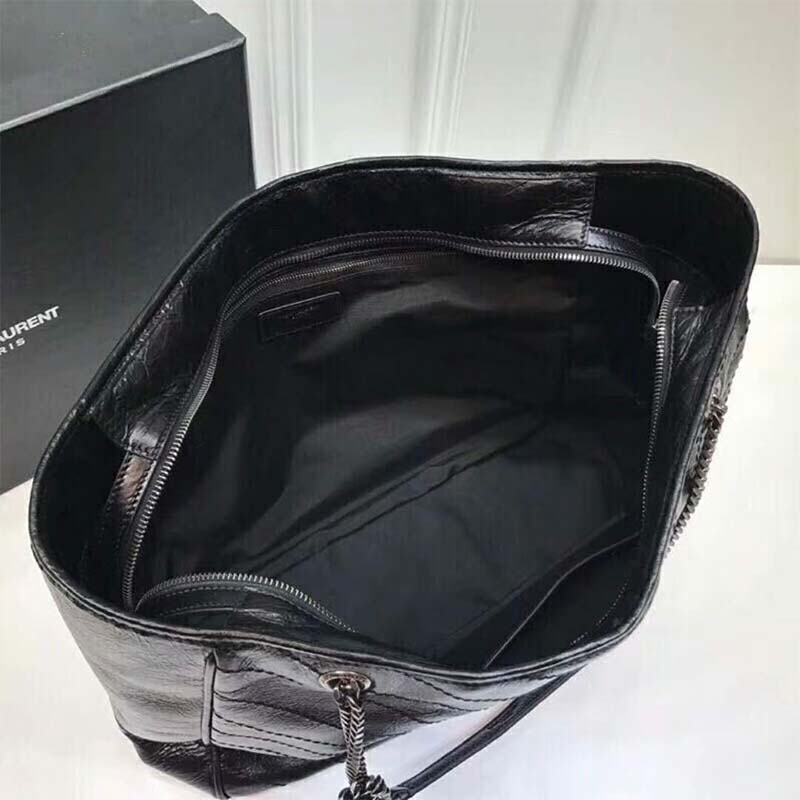 Saint Laurent YSL Women Large Niki Shopping Bag Crinkled Quilted - image 6