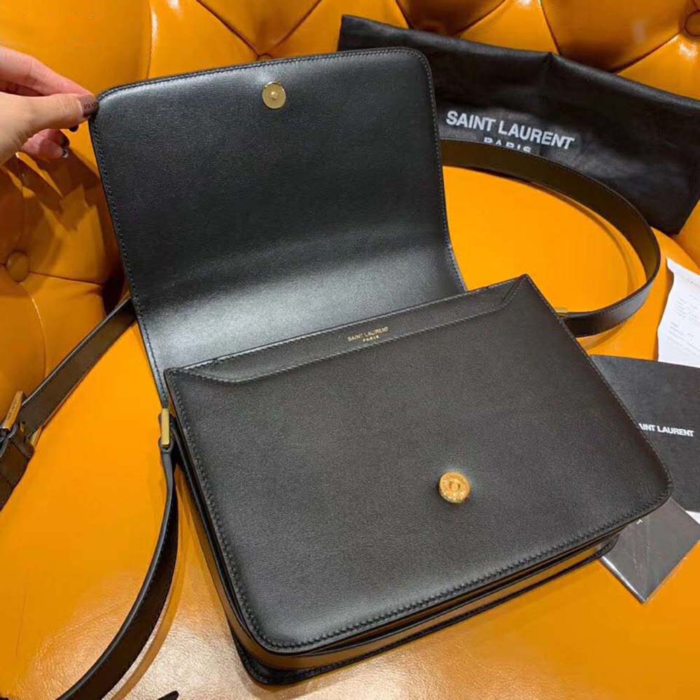 Saint Laurent YSL Women Le 61 Medium Saddle Bag Smooth-Black - image 5