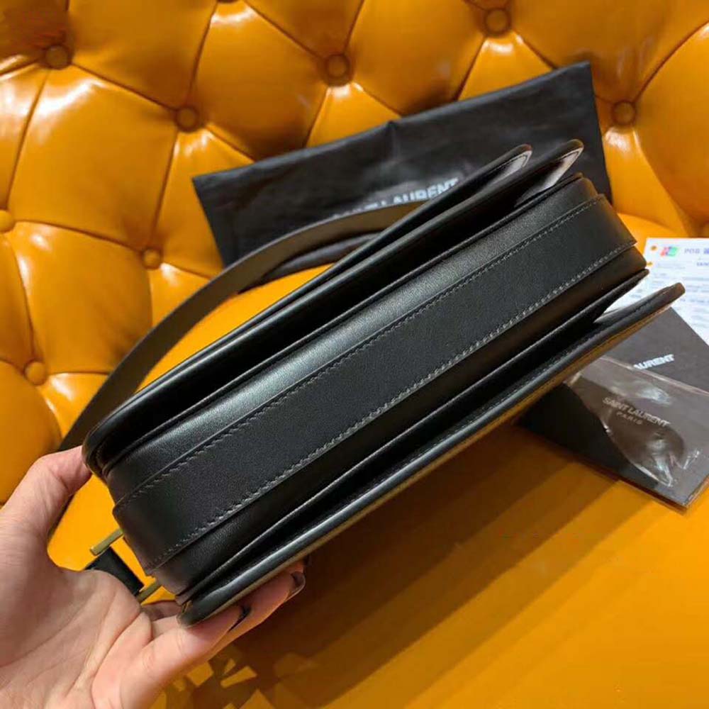 Saint Laurent YSL Women Le 61 Medium Saddle Bag Smooth-Black - image 9